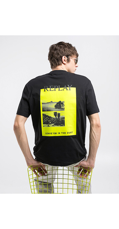リラックスフィット ベーシックジャ－ジーコットンプリントTシャツ 詳細画像